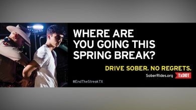 TxDOT joins forces with college students to prevent dangerous outcomes from their festivities launching Drive Sober, No Regrets initiative