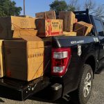 Fort Worth police seized 700 pounds of fireworks from a truck and flatbed trailer discovered parked on a side street on Wednesday