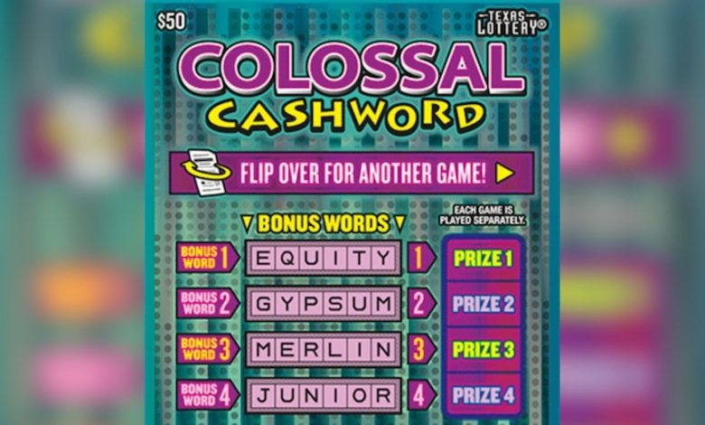 North Texas player wins final $3 million top prize in Colossal Cashword scratch ticket game